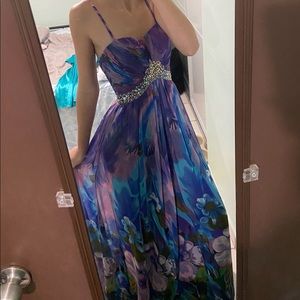Purple Floral Gown